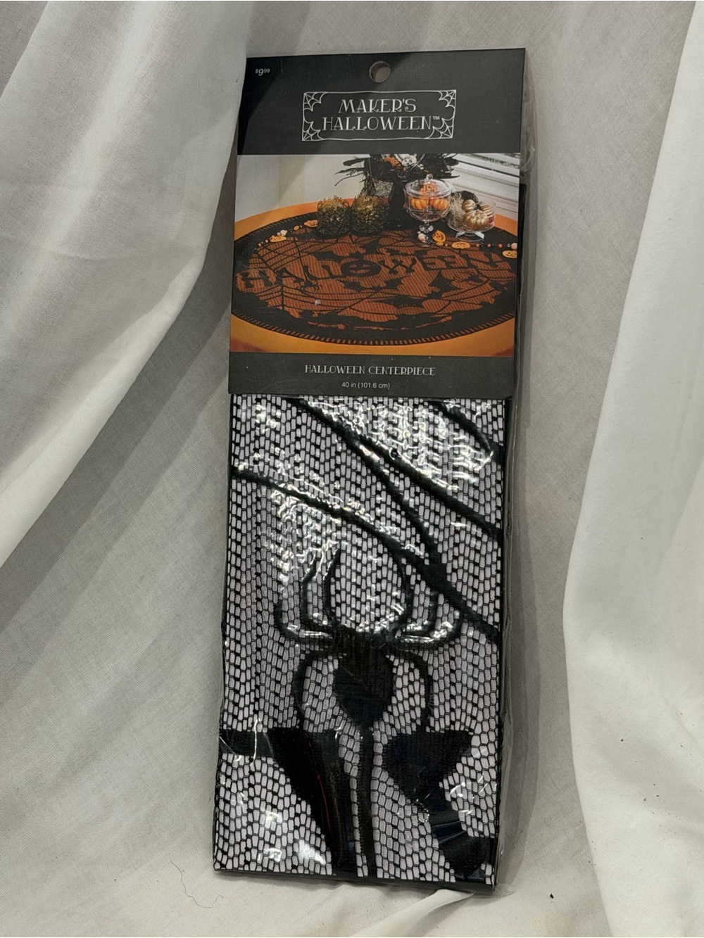 Black Lace Halloween Centerpiece